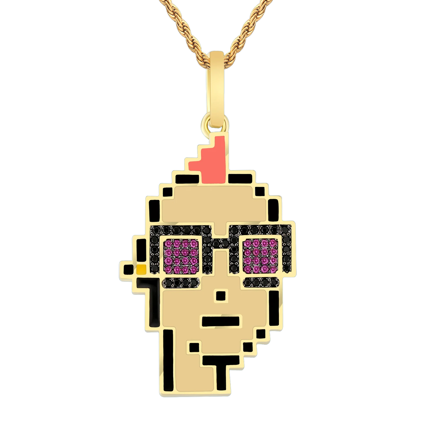 Big Daddy Iced Out Cryptopunk NFT Pendant #2 - Limited edition
