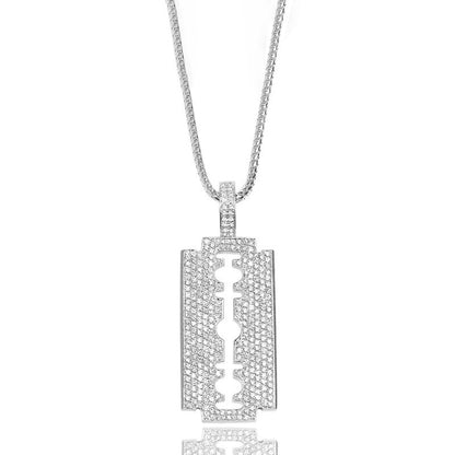 Big Daddy Diamond Iced Out Razor Pendant