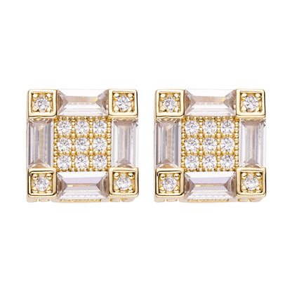 Big Daddy Emerald Cut Baguette Iced Out Diamond Earring