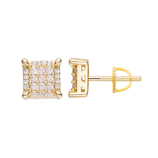 Big Daddy Emerald Cut Iced Out Diamond Earring