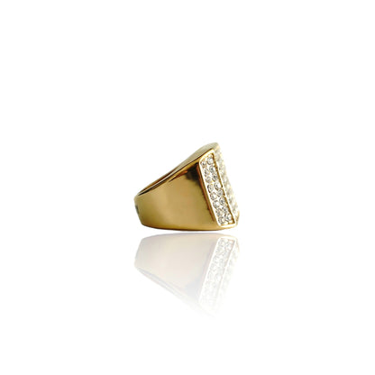 Big Daddy Iced Out Square Bling Ring