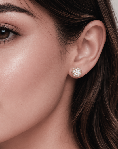 Big Daddy Multi-Cluster Iced Out Diamond Earring