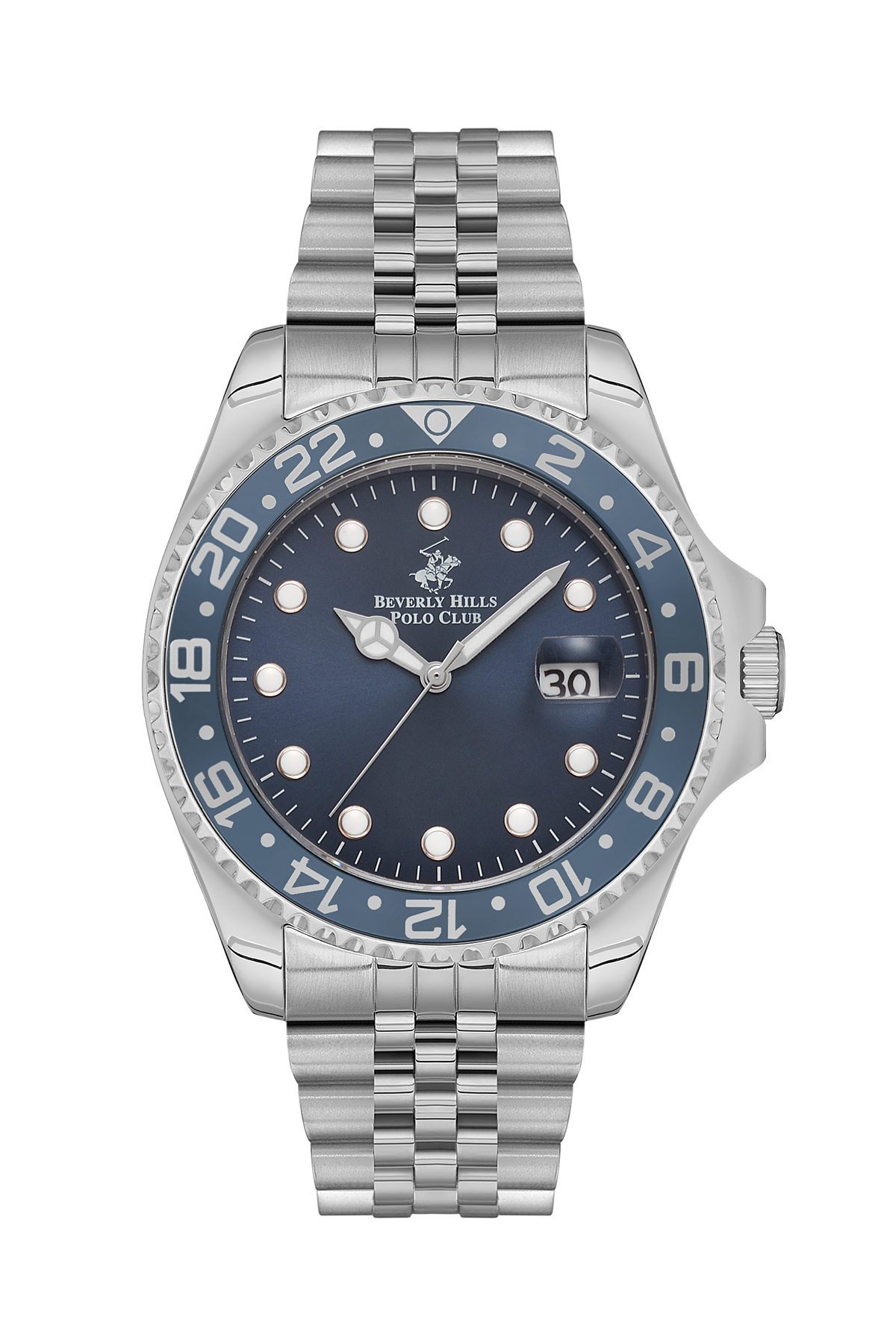 Beverly Hills Polo Club Waterproof Dark Blue Dial Date Watch – BP3126X.390