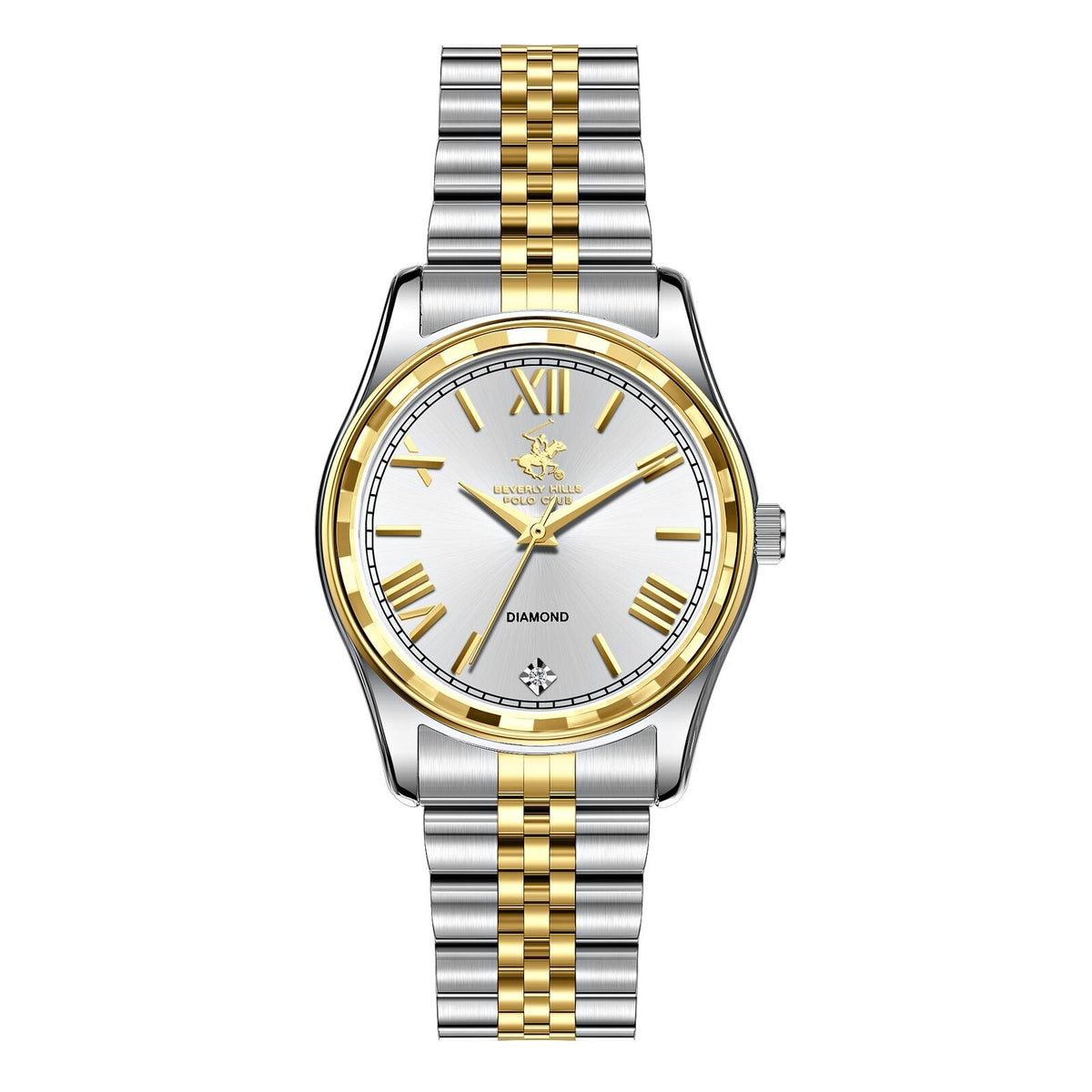 Beverly Hills Polo Club Luxury Two-Tone Genuine Diamond Watch - BP3808C.220