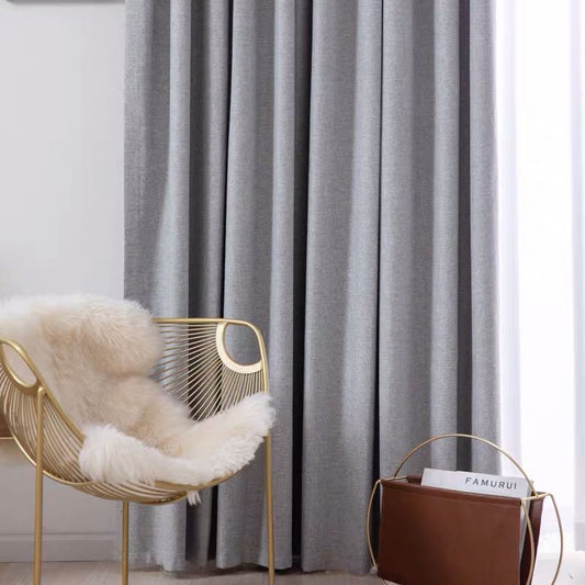 Readymade Curtain 100% Blockout Silver Curtains drapes – 8 sizes