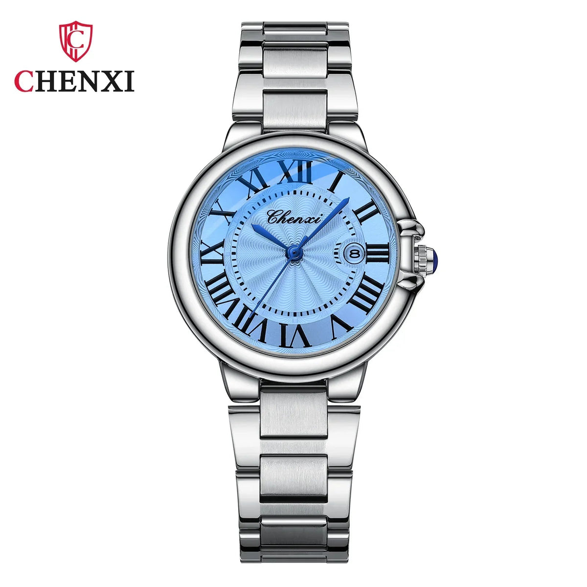 CHENXI 039 Couple Watches – 2024 Luxury Stainless Steel Silver Quartz Wristwatch Set for Men & Women - SMARTMARTNZ