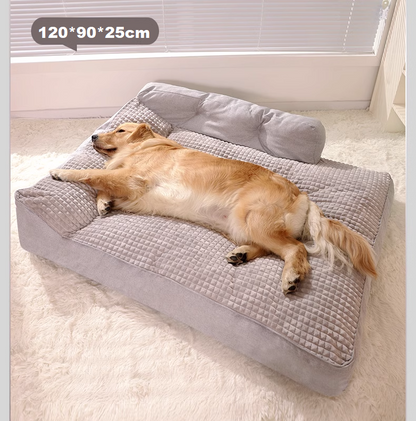 120cm Dog Bed Pet Mattress Warm Thick Washable XL - Grey