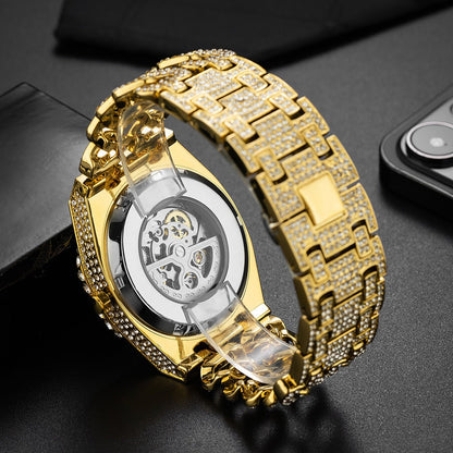 Full Diamond Cuban Link Automatic Mechanical Watch – Hip Hop Luxury - SMARTMARTNZ