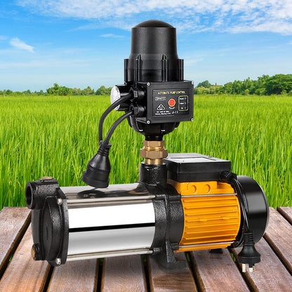 Giantz Garden Water Pump High Pressure 2000W 4-Stage Tank Irrigation Black