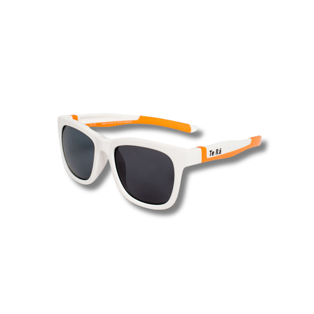 Hau Snow White+Orange — Kids Sports Sunglasses Ages 6–12