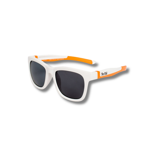 Hau Snow White+Orange — Kids Sports Sunglasses Ages 6–12