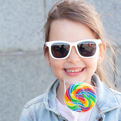 Hau Snow White+Orange — Kids Sports Sunglasses Ages 6–12