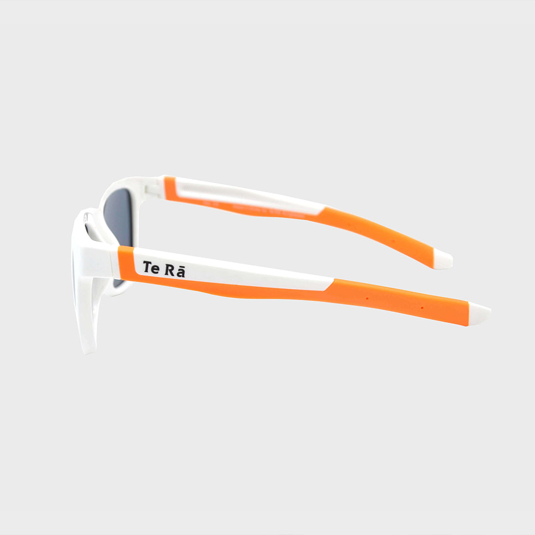 Hau Snow White+Orange — Kids Sports Sunglasses Ages 6–12