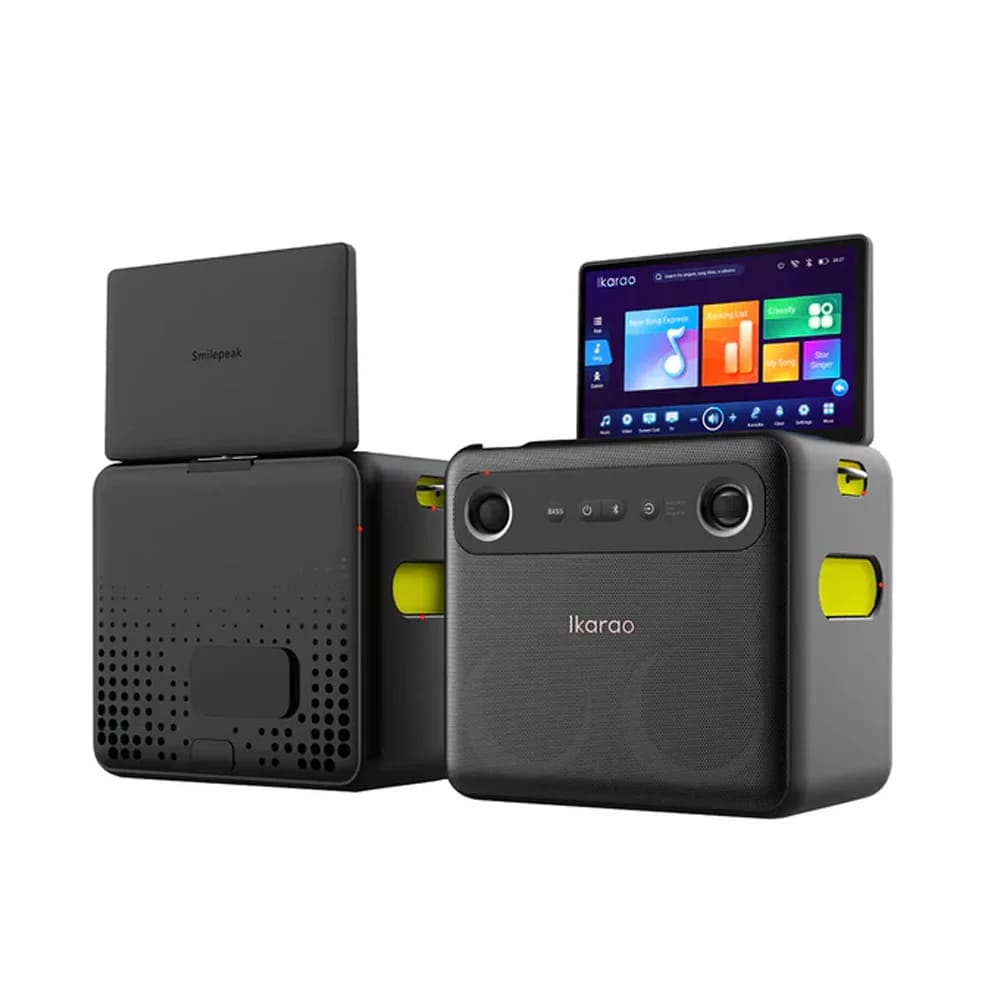Ikarao Break X2 Karaoke Machine System With 10.1″ Touch Screen Wireless Mic