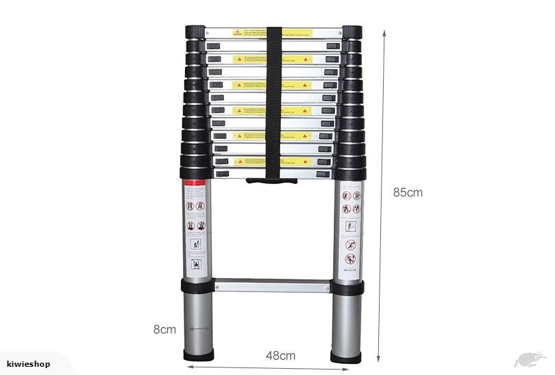 Ladder Telescopic Aluminium Extension Ladder 1m-3.8m