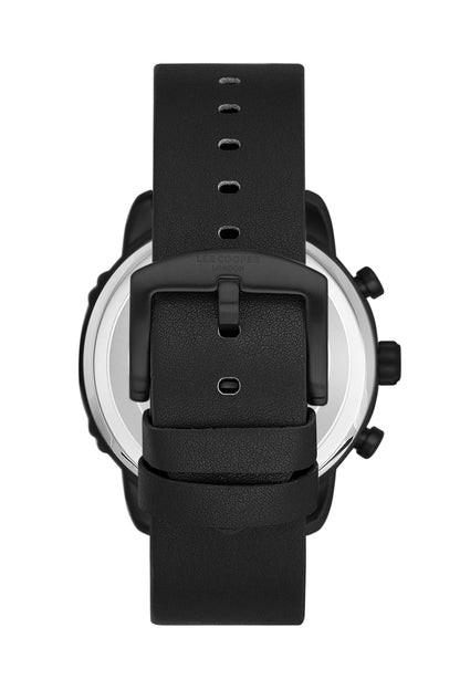 Lee Cooper Multifunction All Black Leather Strap Watch – LC06506.661-NL