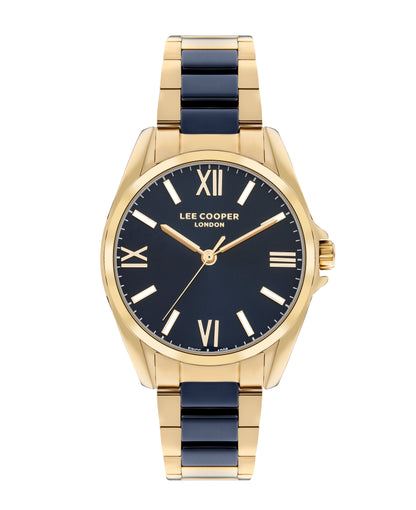 Lee Cooper Elegance Navy Blue Dial Two tone Watch – LC07873.270