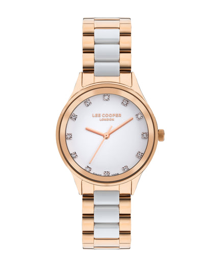 Lee Cooper Classic White MOP Dial Rose Gold Watch – LC07874.430