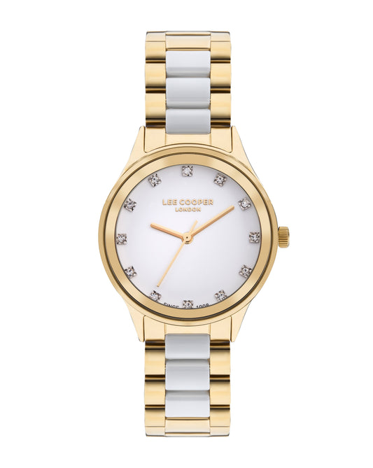 Lee Cooper Classic White MOP Dial Two-Tone Watch – LC07874.130