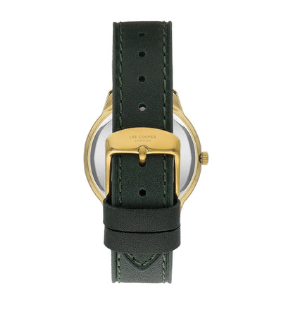 Lee Cooper Fashion Green Dial and Genuine Leather Strap Watch – LC07932.177