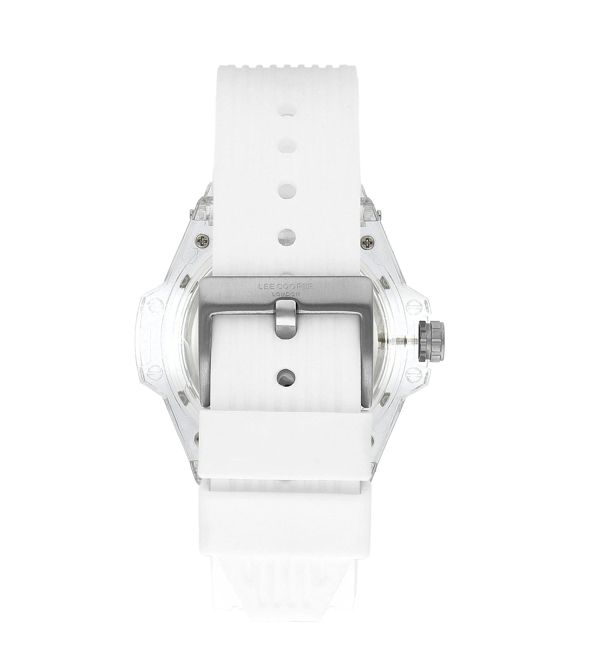 Lee Cooper Multifunction Silver Dial White Silicone Watch – LC07975.333