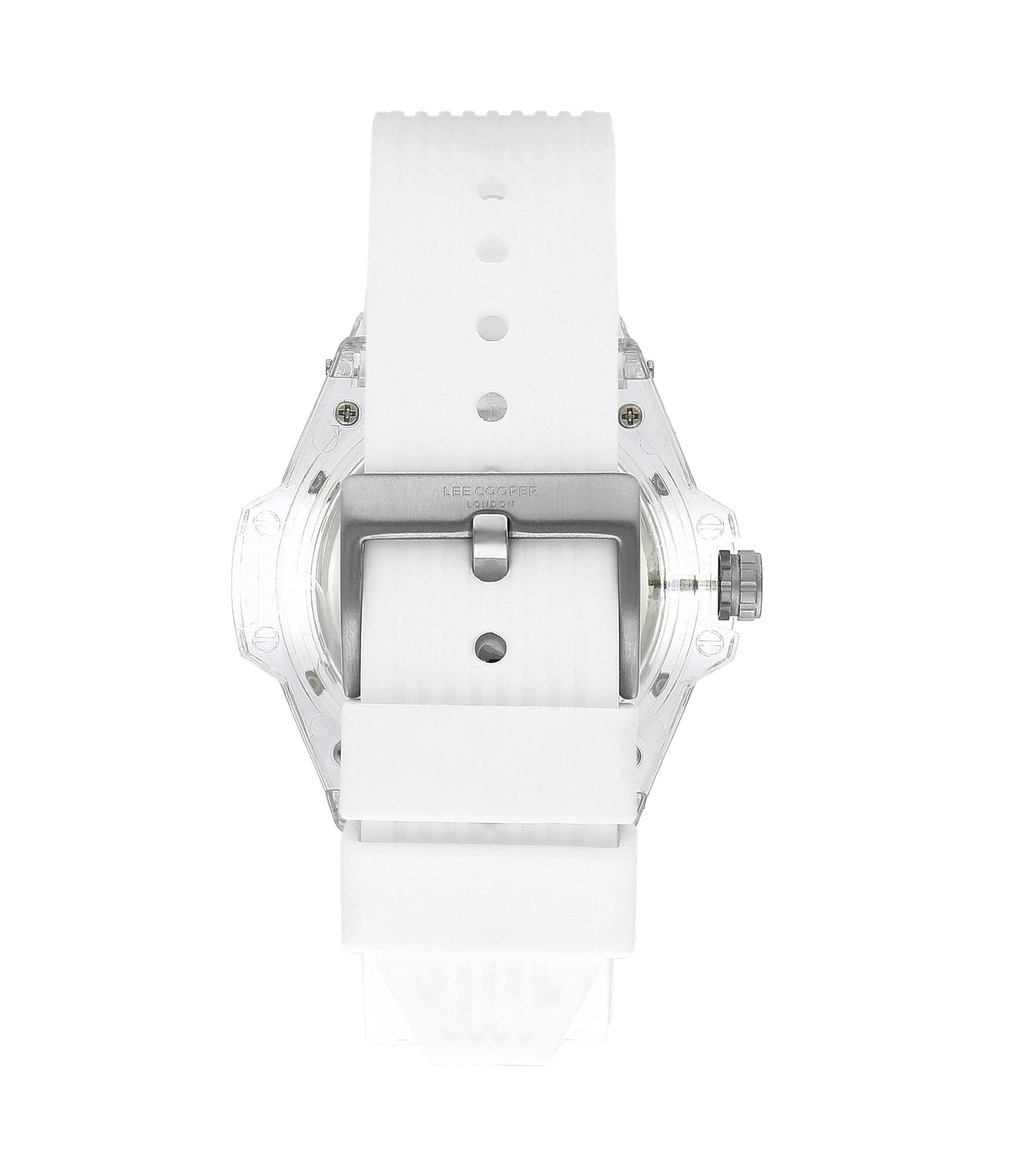 Lee Cooper Multifunction Silver Dial White Silicone Watch – LC07975.333