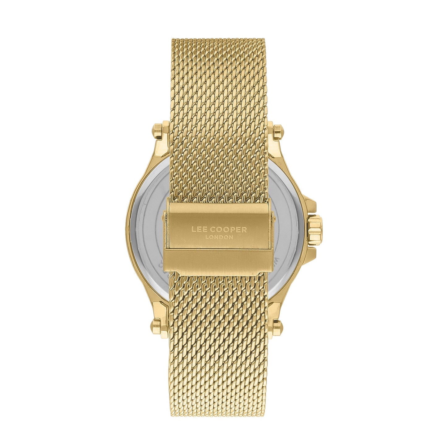 Lee Cooper Gold Analog Skull Dial Mesh Strap Watch – LC07587.150
