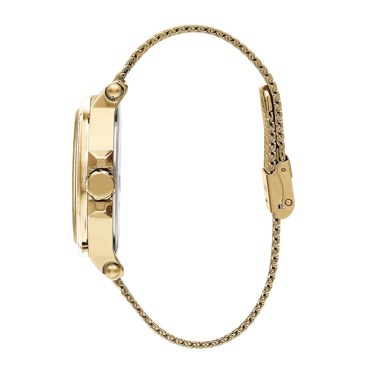 Lee Cooper Gold Analog Skull Dial Mesh Strap Watch – LC07587.150