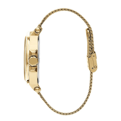 Lee Cooper Gold Analog Skull Dial Mesh Strap Watch – LC07587.150