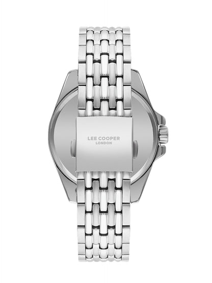 Lee Cooper Silver Analog Metal Strap Blue Dial Watch – LC07954.300
