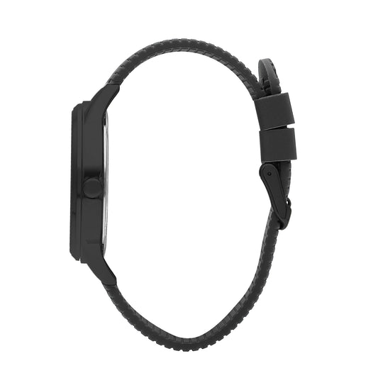 Lee Cooper Watch Grey Dial Graphite Silicone Strap – LC07715.651