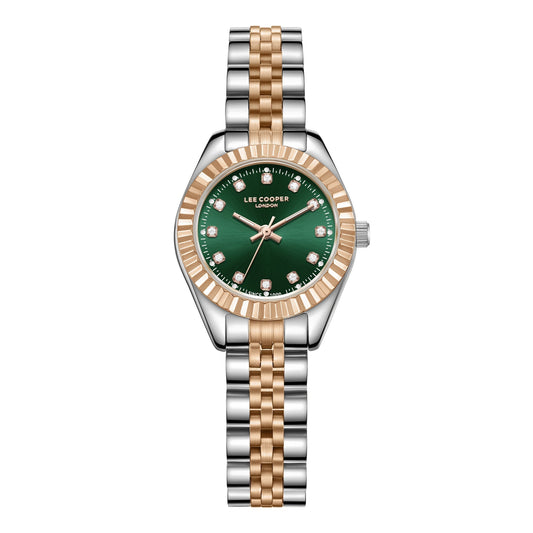 Lee Cooper 28MM Dual Tone Analog Metal Strap Watch – LC07956.570