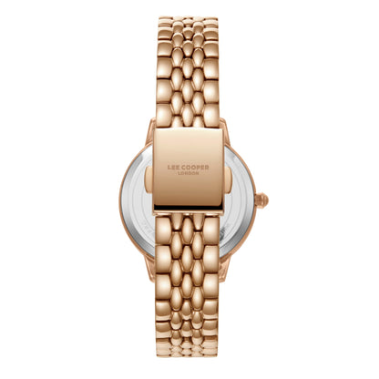 Lee Cooper Night Out Black Dial Rose Gold Watch – LC07941.450