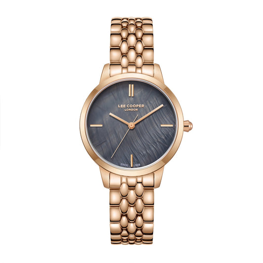 Lee Cooper Night Out Black Dial Rose Gold Watch – LC07941.450
