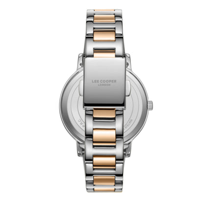 Lee Cooper 35MM Silver & Rose Gold Analog Stainless Steel Watch