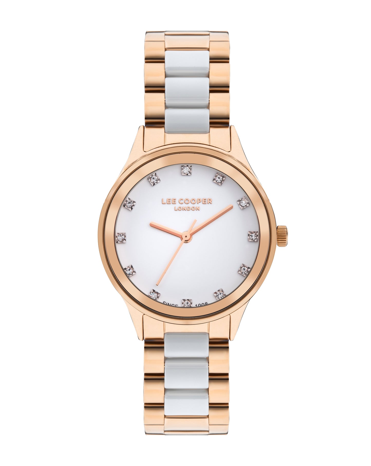 Lee Cooper Classic White MOP Dial Rose Gold Watch – LC07874.430