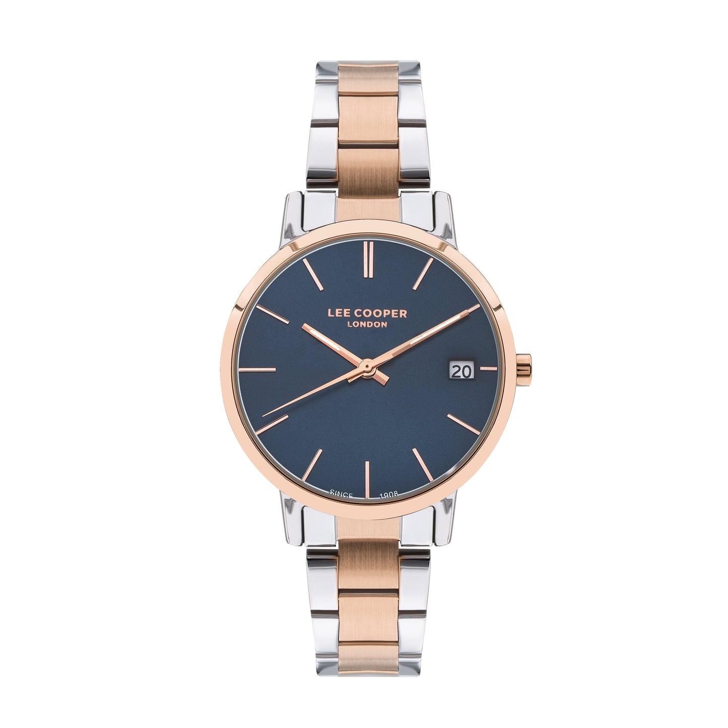 Lee Cooper Elegance Date Window Blue Dial Two-Toned Watch – LC07447.590