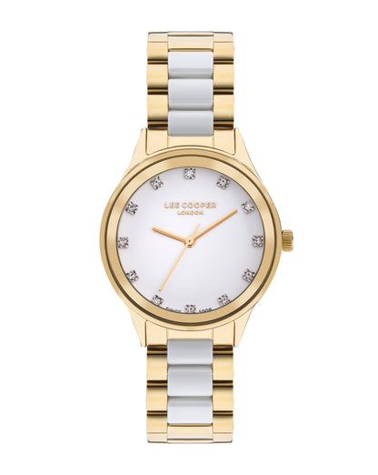 Lee Cooper Classic White MOP Dial Two-Tone Watch – LC07874.130