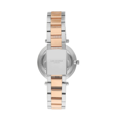 Lee Cooper Silver & Rose Gold Analog Stainless Steel Watch – LC07591.530