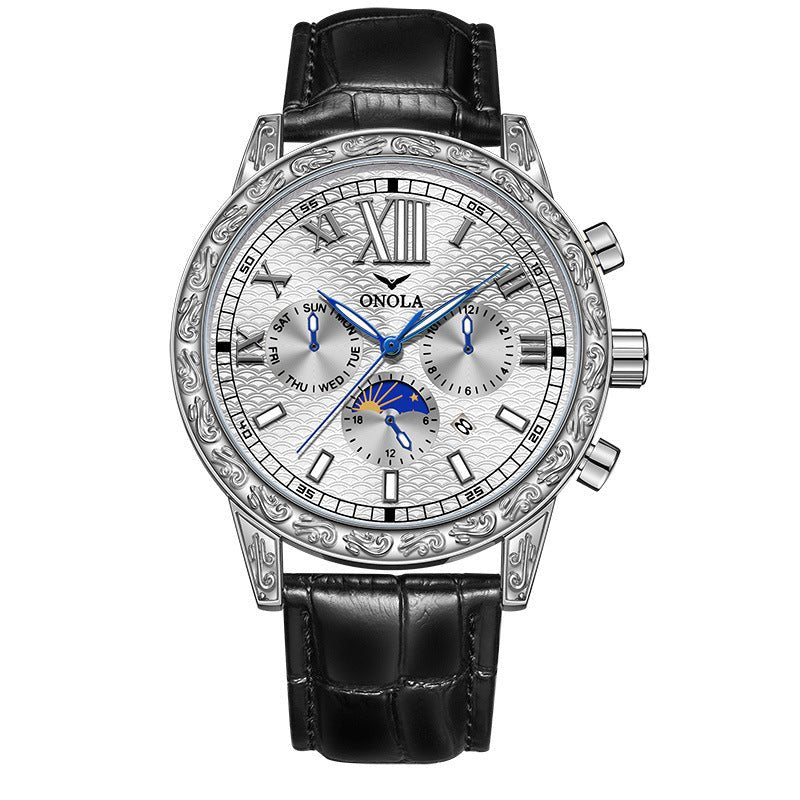 Luxury Skeleton Mechanical Watch for Men – Automatic, Leather Strap - SMARTMARTNZ