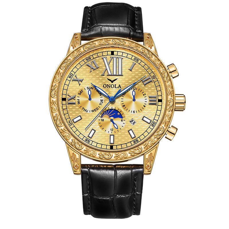 Luxury Skeleton Mechanical Watch for Men – Automatic, Leather Strap - SMARTMARTNZ