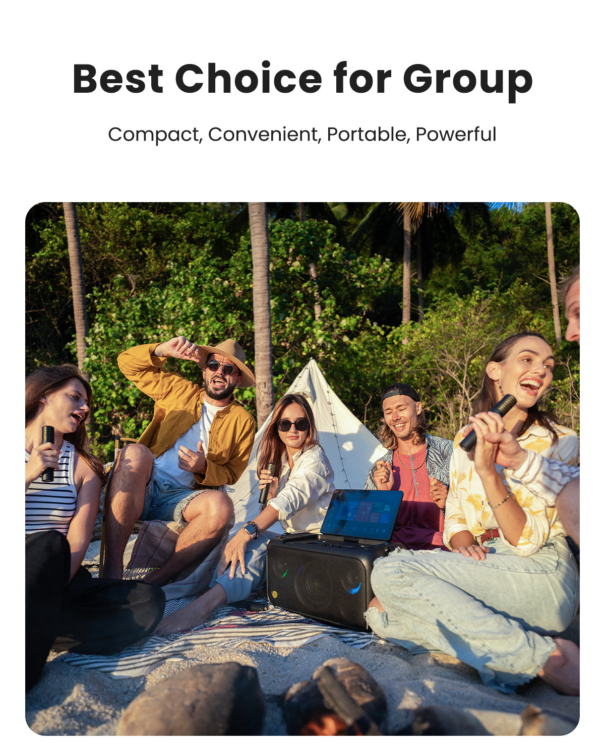 Ikarao Break X1 Karaoke Machine System With 13.3″ Touch Screen Wireless Mic