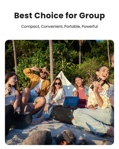 Ikarao Break X1 Karaoke Machine System With 13.3″ Touch Screen Wireless Mic