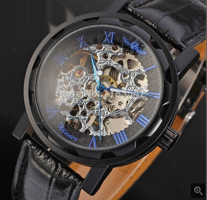 Men’s Retro Manual Mechanical Watch – Genuine Leather Strap - SMARTMARTNZ