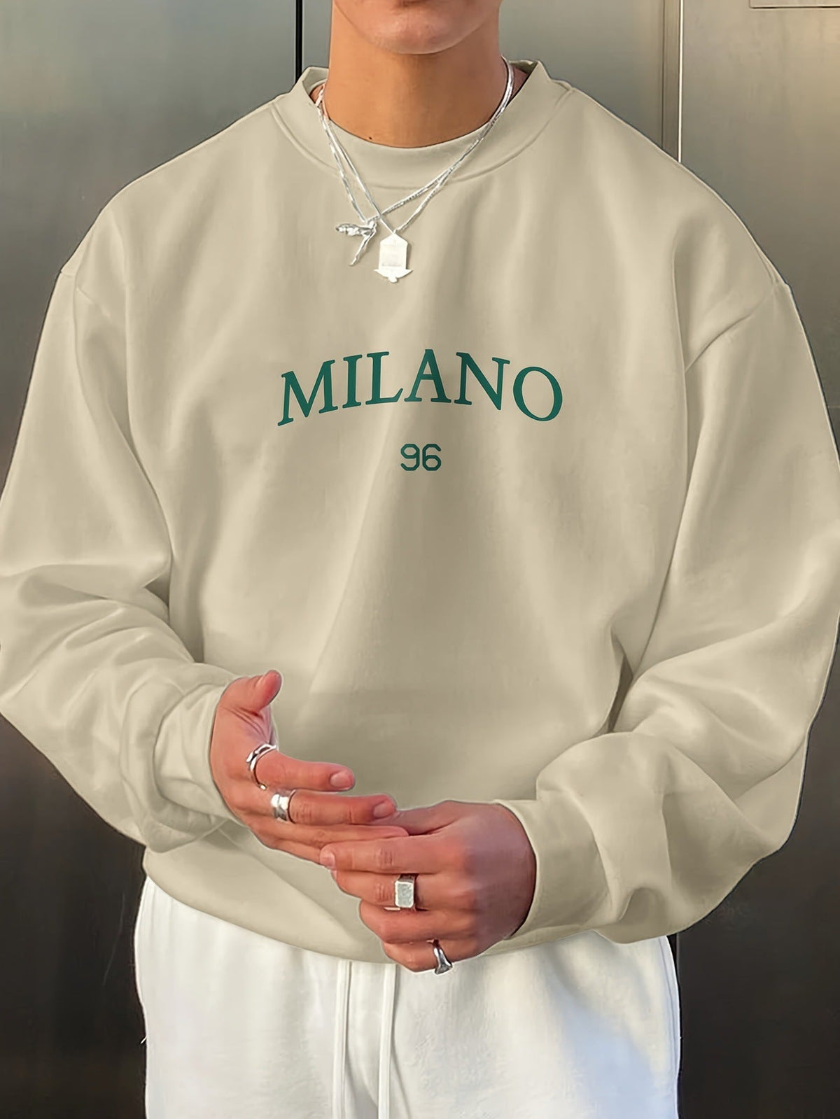 Men's Round - neck Sweater Casual Versatile Long Sleeves - SMARTMARTNZ