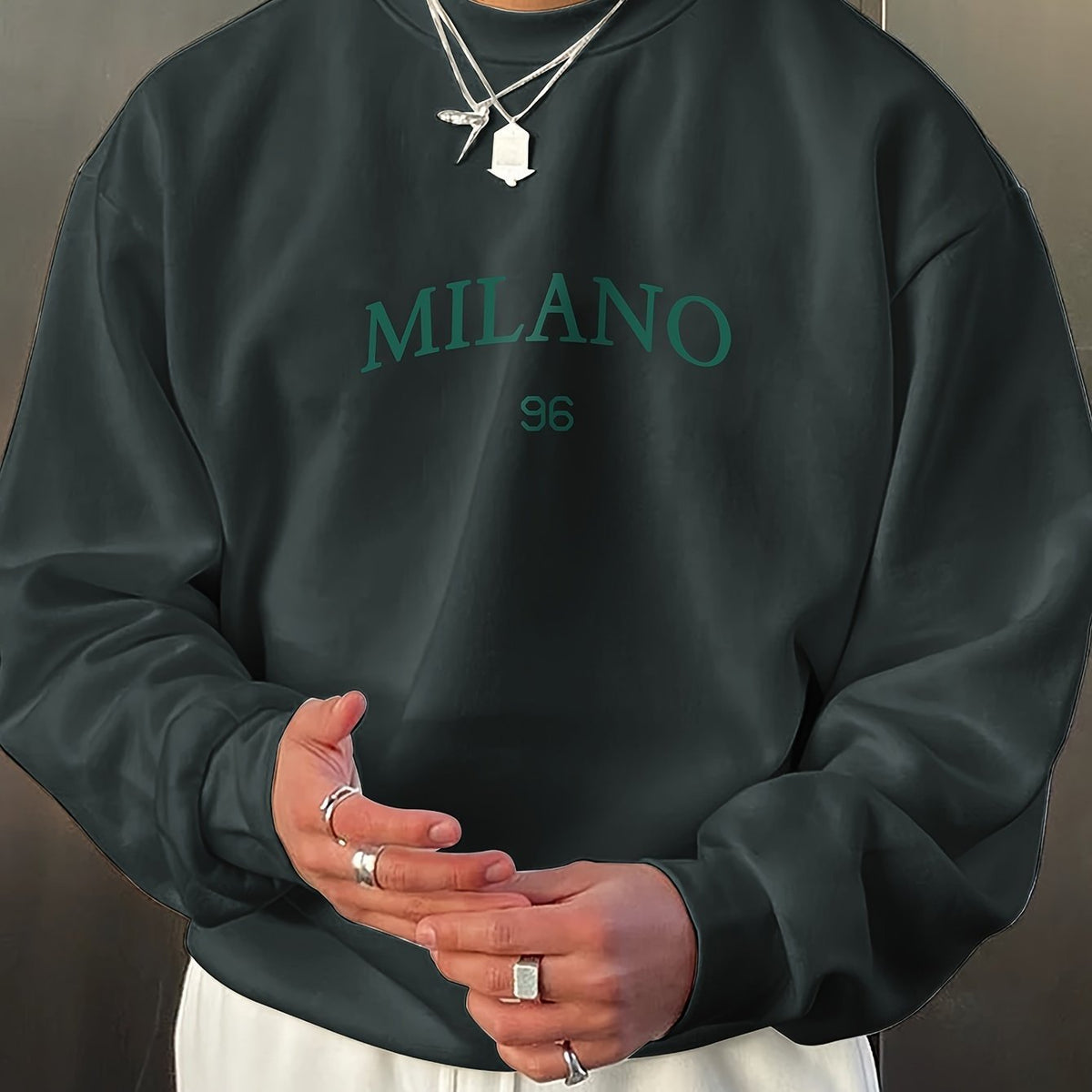 Men's Round - neck Sweater Casual Versatile Long Sleeves - SMARTMARTNZ