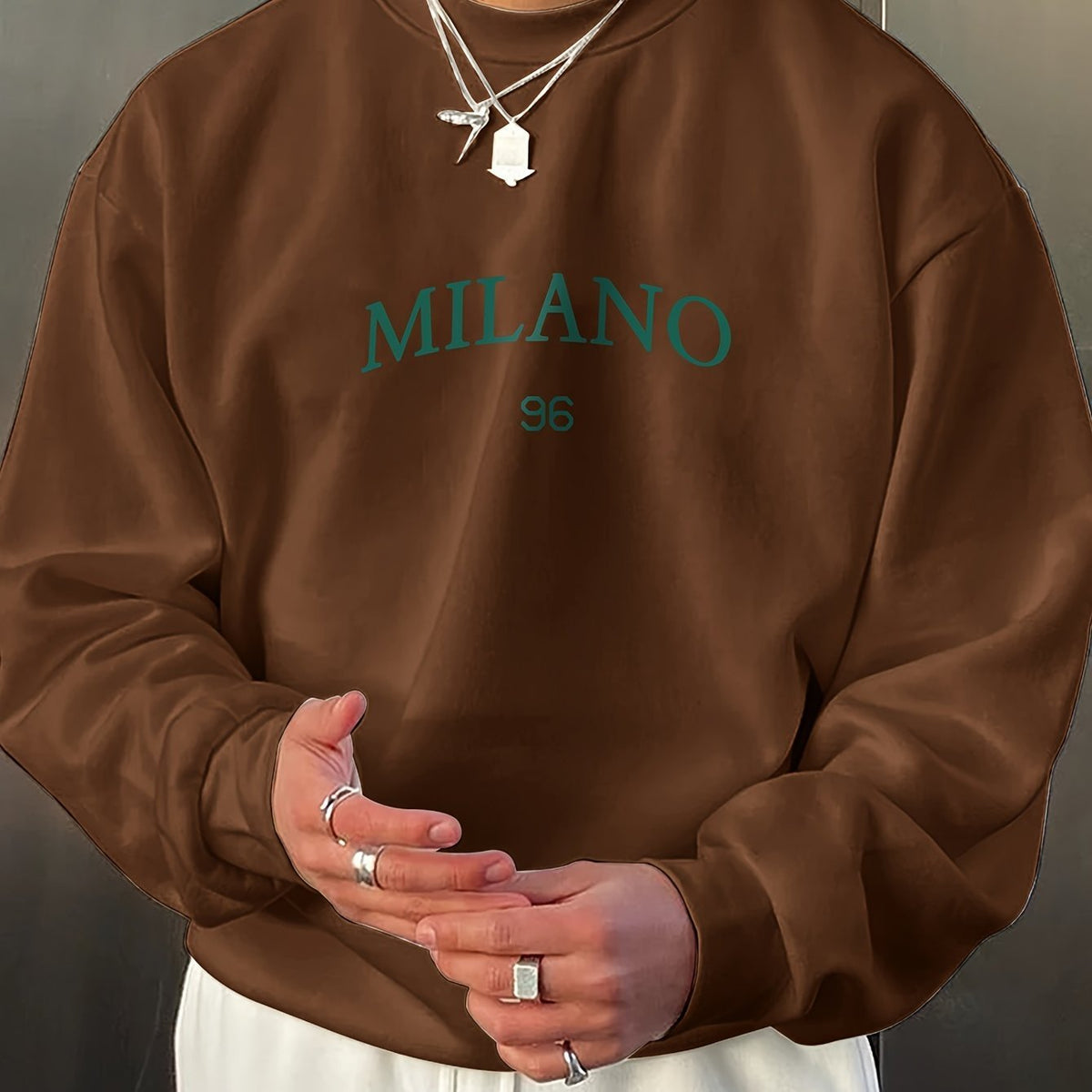 Men's Round - neck Sweater Casual Versatile Long Sleeves - SMARTMARTNZ