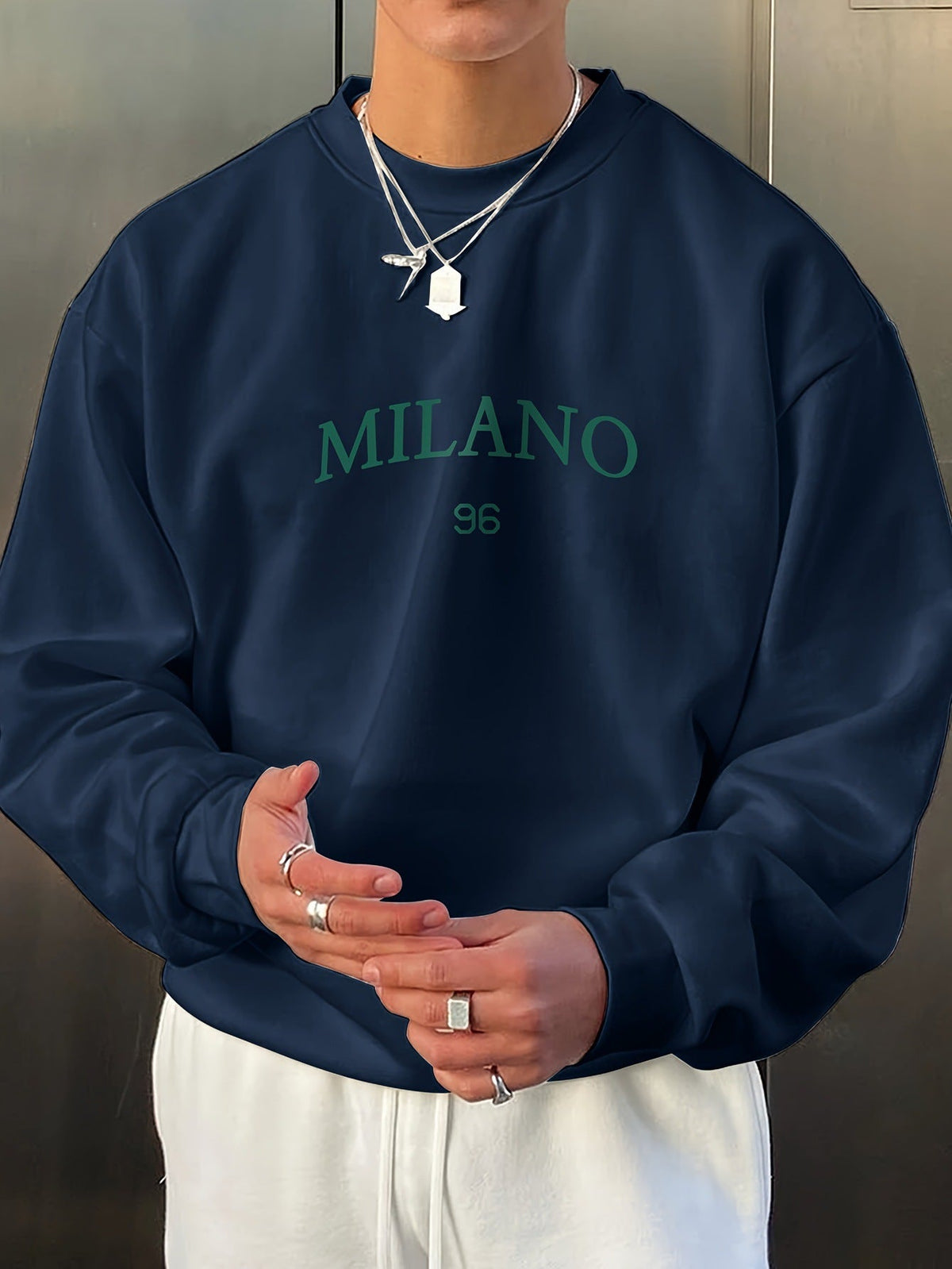 Men's Round - neck Sweater Casual Versatile Long Sleeves - SMARTMARTNZ