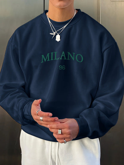 Men's Round - neck Sweater Casual Versatile Long Sleeves - SMARTMARTNZ