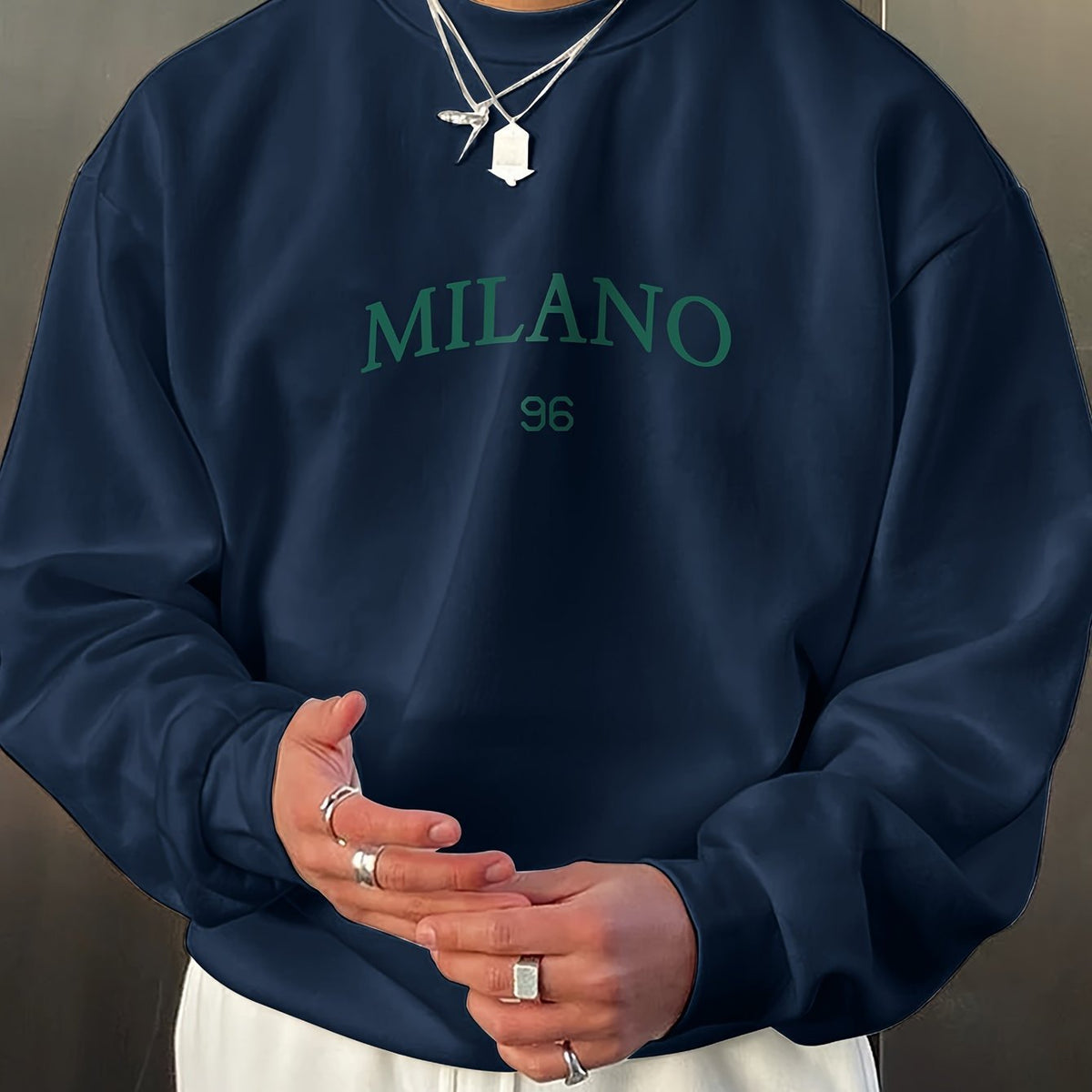 Men's Round - neck Sweater Casual Versatile Long Sleeves - SMARTMARTNZ